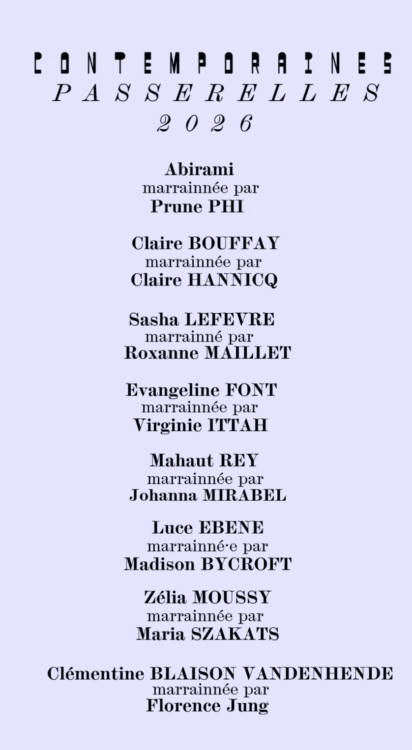PASSERELLES – Promotion 2026 - Contemporaines