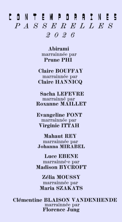 PASSERELLES – Promotion 2026 - Contemporaines