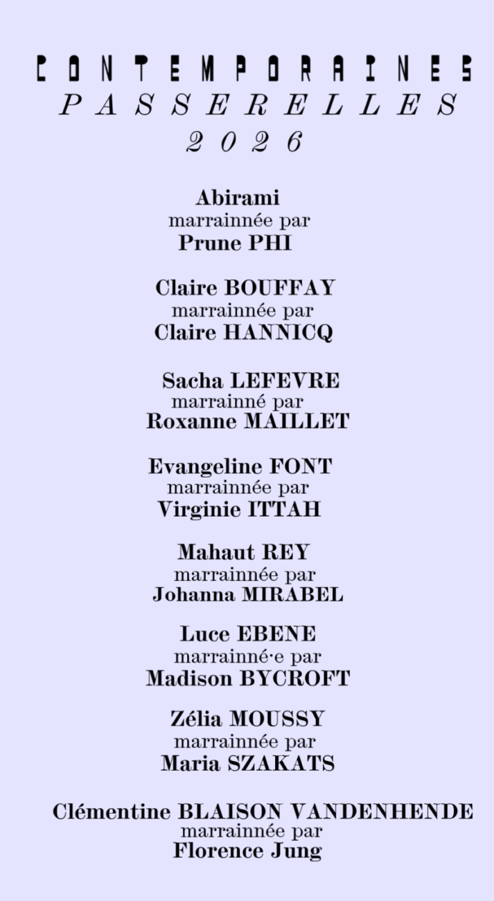 PASSERELLES – Promotion 2026 - Contemporaines